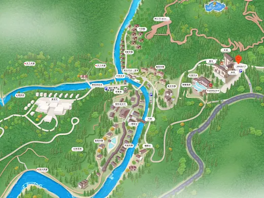 宁南结合景区手绘地图智慧导览和720全景技术，可以让景区更加“动”起来，为游客提供更加身临其境的导览体验。